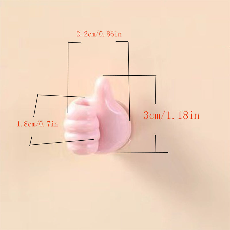 10pcs Adhesive Wall Hook Thumb Key Hanger Organizer