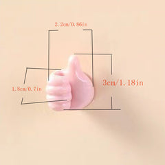 10pcs Adhesive Wall Hook Thumb Key Hanger Organizer