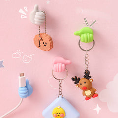 10pcs Adhesive Wall Hook Thumb Key Hanger Organizer