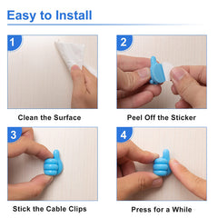 10pcs Adhesive Wall Hook Thumb Key Hanger Organizer
