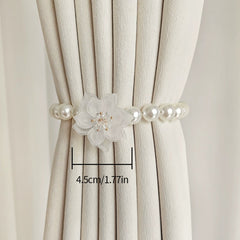Faux Pearl Curtain Strap French Buckle & Curtain Holdback