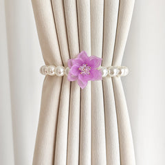 Faux Pearl Curtain Strap French Buckle & Curtain Holdback