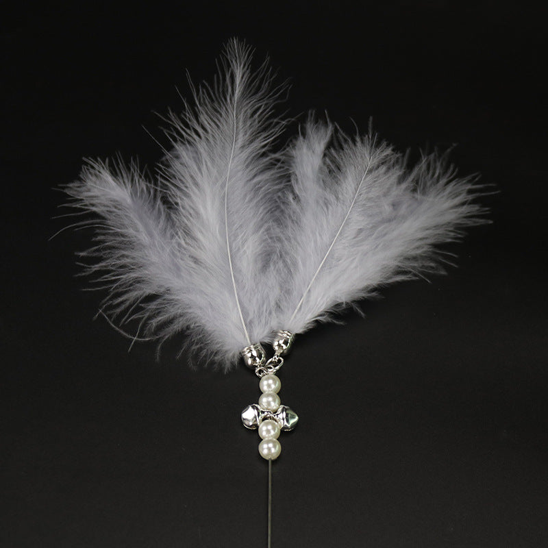 Interactive Fairy Cat Teaser Toy with Feather Bell, Kitten Toy Supplies