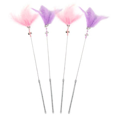Interactive Fairy Cat Teaser Toy with Feather Bell, Kitten Toy Supplies