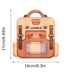 Schoolbag Shape Packaging Bags Creative Snack Cookie Candy Plastic Zipper Bags