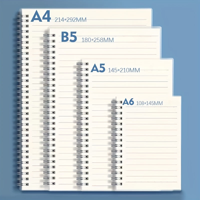 Coil Minimalist Student Notebook Blank Grid Spiral Work Notebook B5
