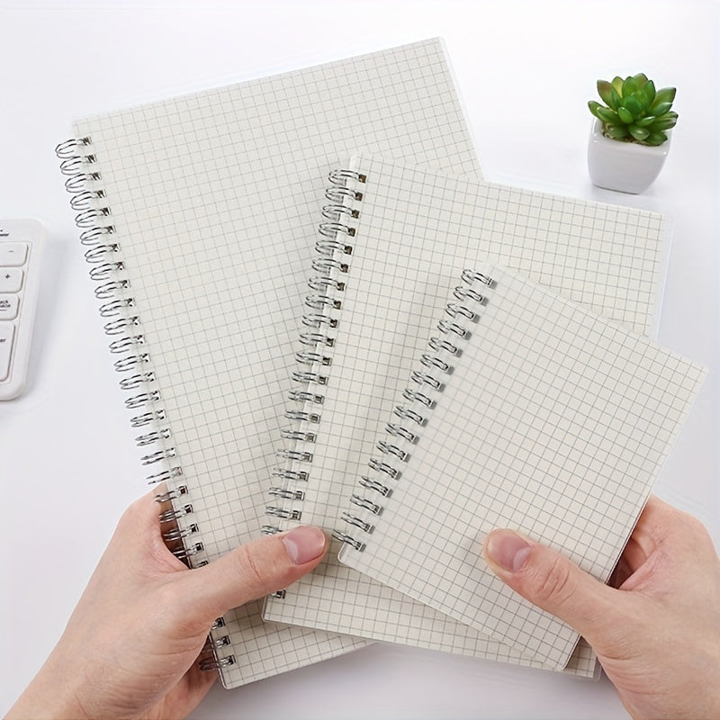 Coil Minimalist Student Notebook Blank Grid Spiral Work Notebook B5