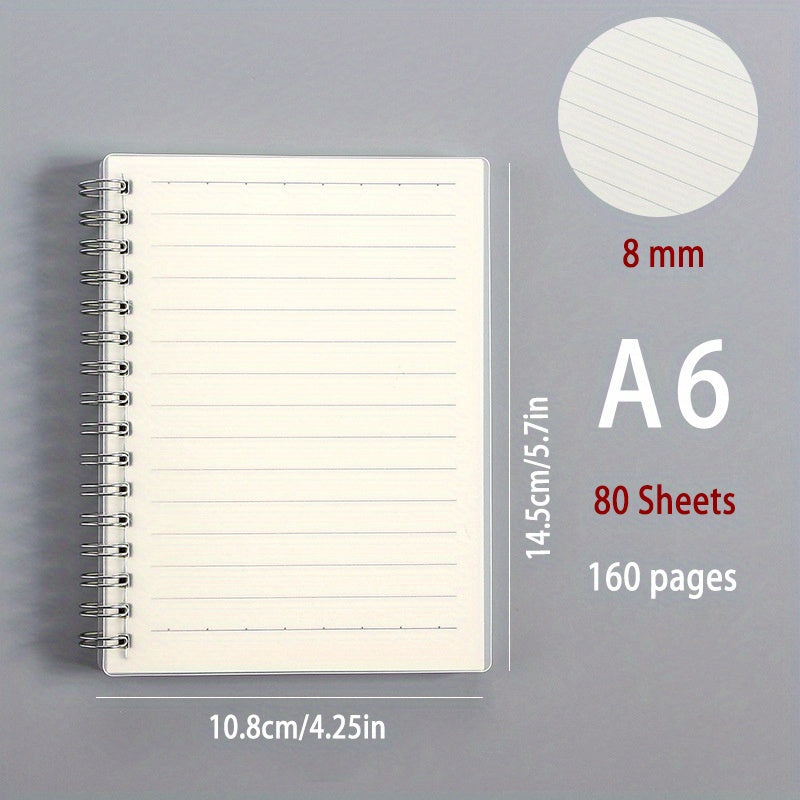 Coil Minimalist Student Notebook Blank Grid Spiral Work Notebook B5