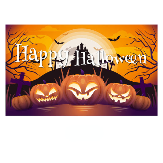 Happy Halloween Backdrop Banners Wall Door Decoration Props