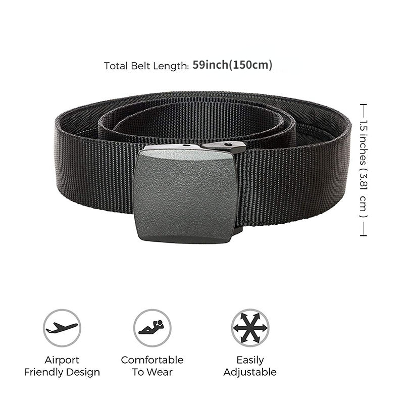 Men's Military Style Nylon Belt with Automatic Buckle