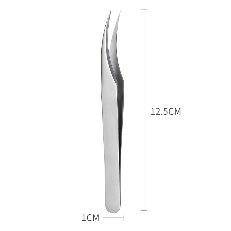 High Precision Stainless Steel Eyelash Extension Tweezers Straight/Curved Tip