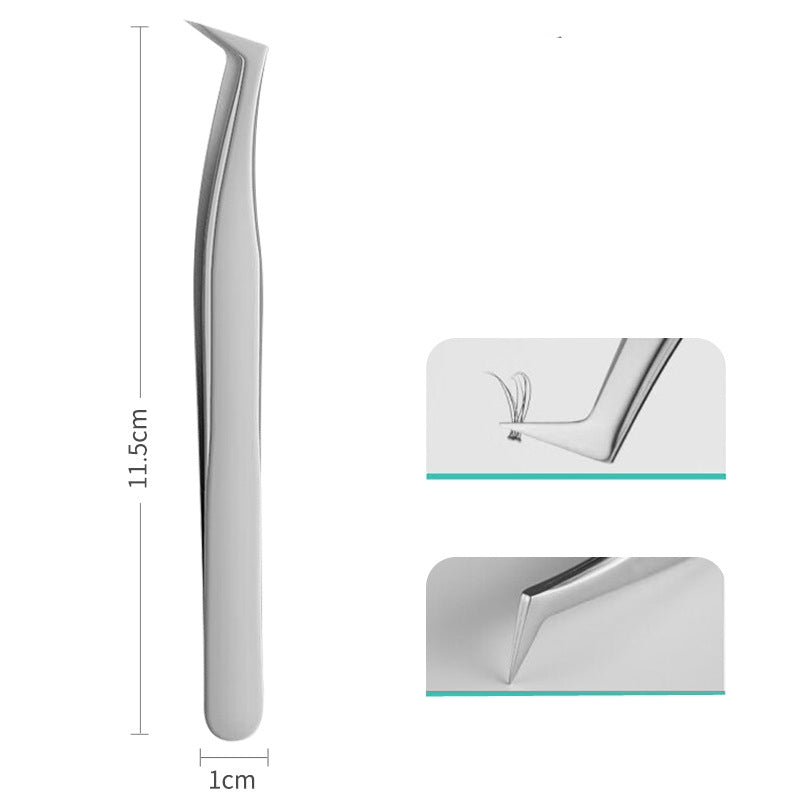 High Precision Stainless Steel Eyelash Extension Tweezers Straight/Curved Tip