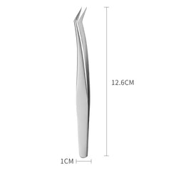 High Precision Stainless Steel Eyelash Extension Tweezers Straight/Curved Tip
