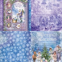 24 Sheets Christmas Vintage Scrapbook Paper Santa Claus Theme