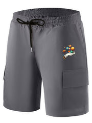 Men's Printed Cargo Shorts for Summer Activities