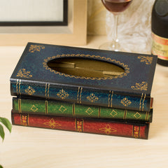 Vintage European Style Book Tissue Box Home Desktop Storage