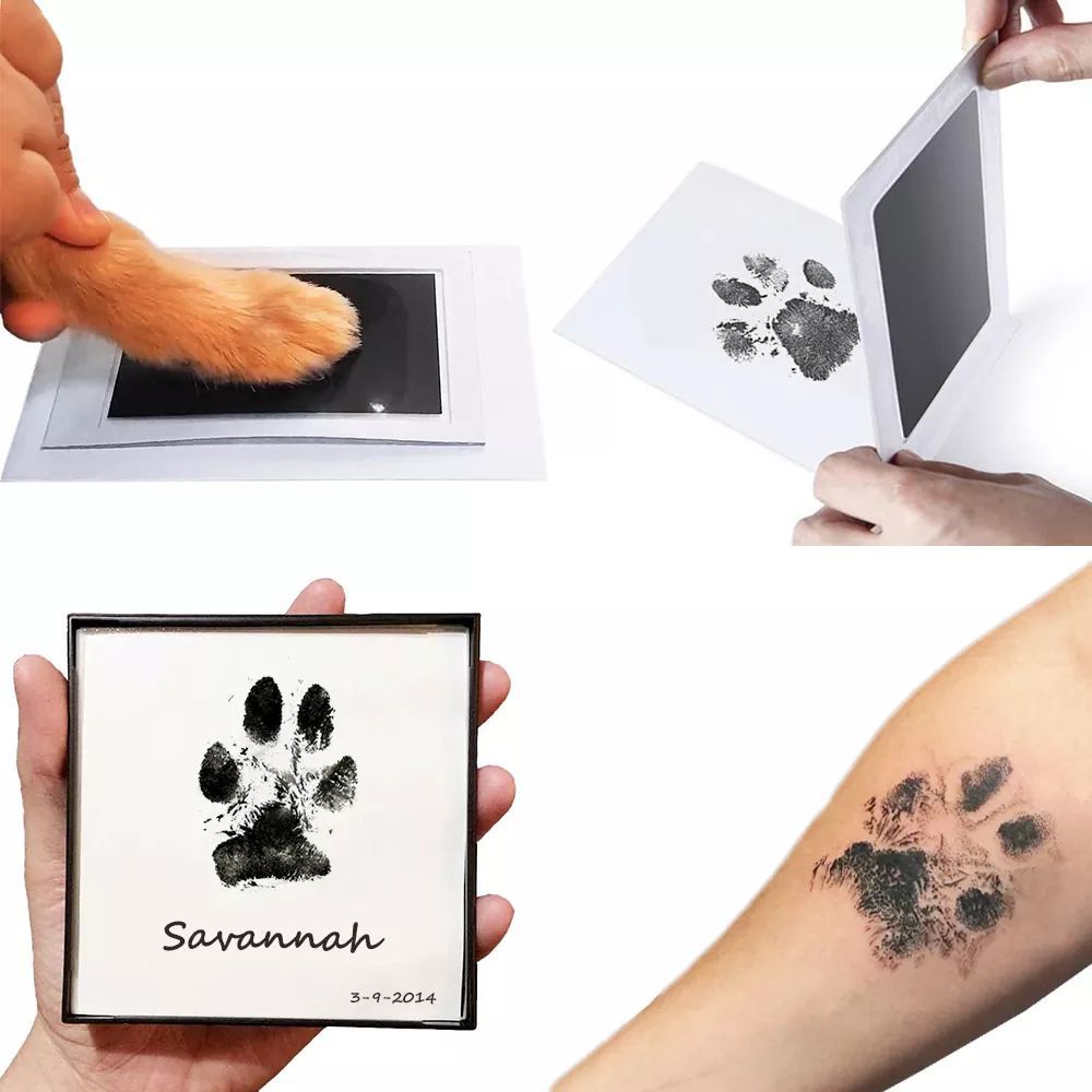 Pet Pawprint Ink Pad Dogs Cats Footprint Memorizing Memorial