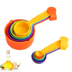 10pcs Measuring Cups & Spoons Set Baking Tool Multifunctional Plastic Graduated