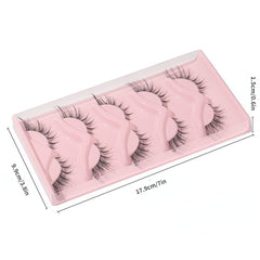 5 Pairs Cat Eye False Eyelashes Natural Thick Curling Simulated Fox Eye Lashes