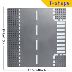 Small Road Building Block Plate - Create Your Own City Street View