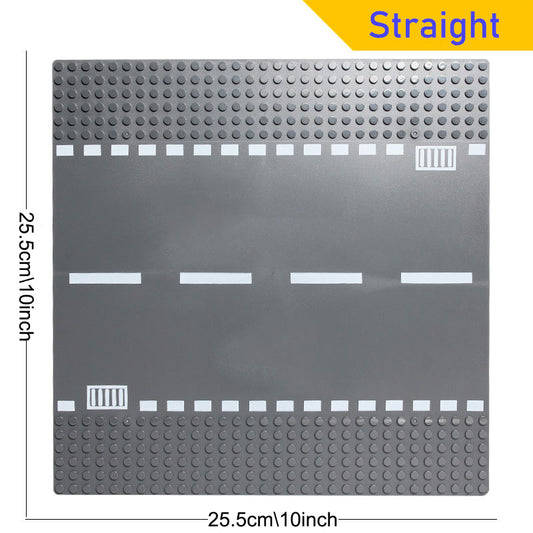 Small Road Building Block Plate - Create Your Own City Street View