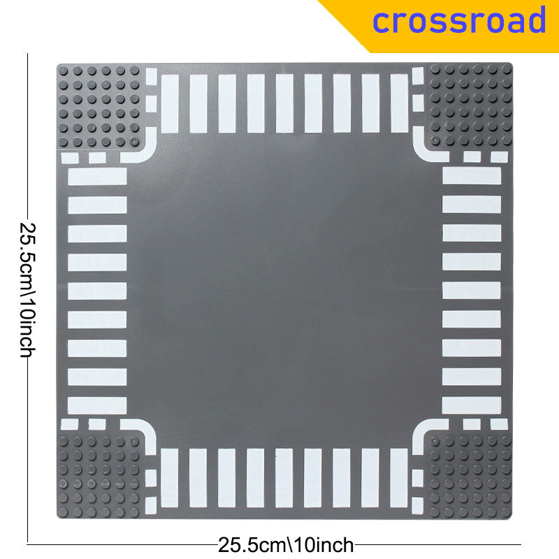 Small Road Building Block Plate - Create Your Own City Street View