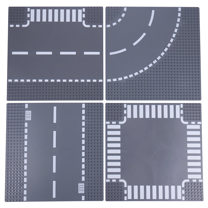 Small Road Building Block Plate - Create Your Own City Street View