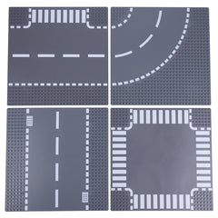 Small Road Building Block Plate - Create Your Own City Street View