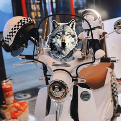 3pcs Wolf Head Stickers For Car Waterproof Sunscreen Laptop Skateboard Sticker