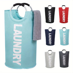82L Laundry Basket Waterproof Laundry Hamper Padded Handles Collapsible