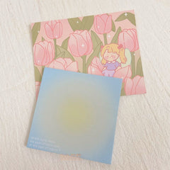 2PCS High Beauty Memo Tearable Non Adhesive Memo Paper Student Book Girl Heart