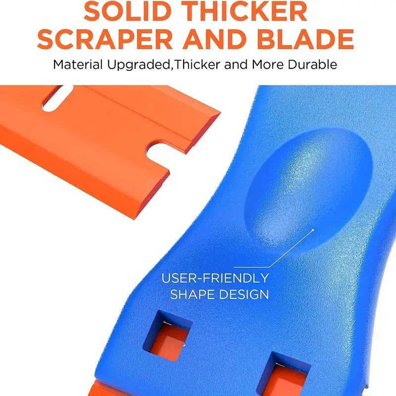 2pcs Plastic Razor Blades Scraper Kit & 10pcs Blades for Paint Removal
