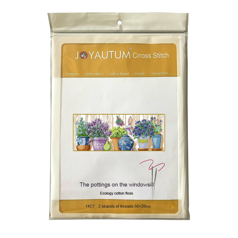 Windowsill Flowers DIY Cross Stitch Kit