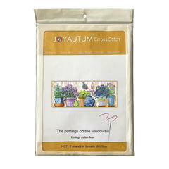 Windowsill Flowers DIY Cross Stitch Kit