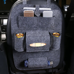 Car Seat Back Storage Bag Anti-kick Mat Tissue Box Holder Car Storage Bag