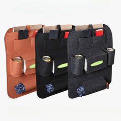 Car Seat Back Storage Bag Anti-kick Mat Tissue Box Holder Car Storage Bag