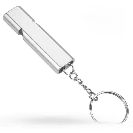 Aluminum Double Hole Survival Whistle High Frequency Sports Training