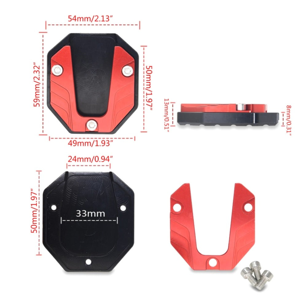 Motorcycle Kickstand Extender Foot Side Stand Plate Anti-skid Base
