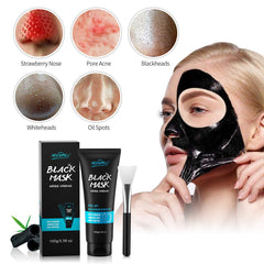 Blackhead Removal Set: Mask, Needle & Silicone Brush - Deep Cleansing Pores
