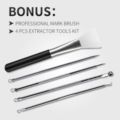 Blackhead Removal Set: Mask, Needle & Silicone Brush - Deep Cleansing Pores