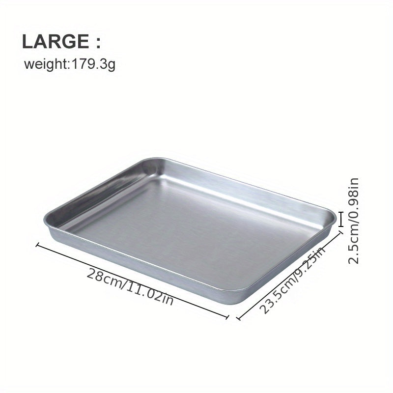 Stainless Steel Mesh Oven Tray Rectangular Barbecue Pan Drain Rack
