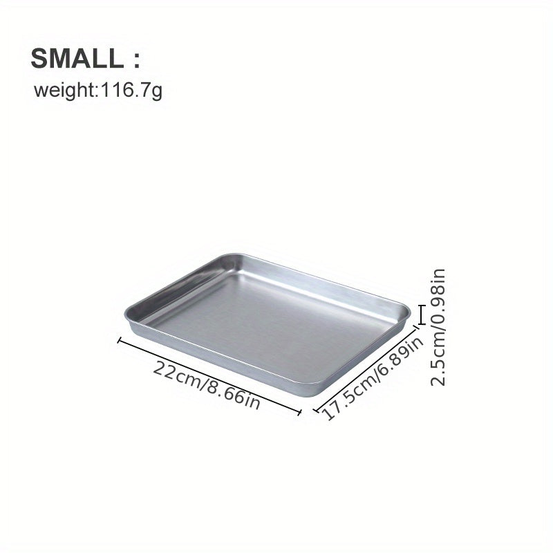 Stainless Steel Mesh Oven Tray Rectangular Barbecue Pan Drain Rack