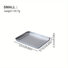 Stainless Steel Mesh Oven Tray Rectangular Barbecue Pan Drain Rack
