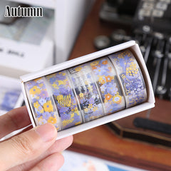 Flower Language Series PET Stickers Tape for Diaries & Notebooks