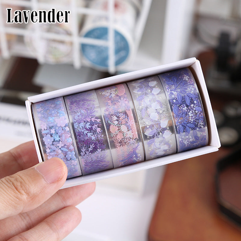 Flower Language Series PET Stickers Tape for Diaries & Notebooks