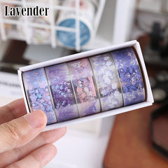 Flower Language Series PET Stickers Tape for Diaries & Notebooks