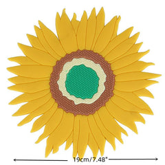 Rubber Sunflower Pattern Coaster Multifunctional Kitchen Table Mat