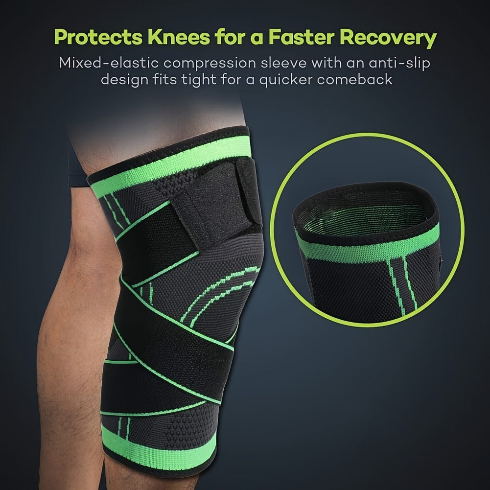 2pcs Elastic Pressurized Knee Pads Outdoor Sports Protection