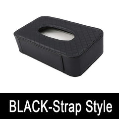 Car Tissue Storage Box Holder PU Leather Napkin Paper Container Organizers