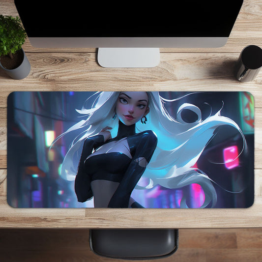 Tech Girl Gaming Mousepad HD Keyboard Pad Natural Rubber Office Mouse Pad